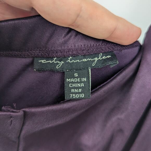 Y2K City Triangles Babydoll Dress Sz S Purple Hoco Formal Sparkly Fairy Prom - Picture 3 of 5